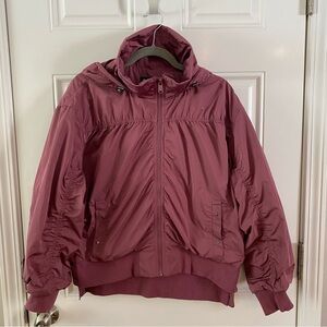 Athleta Point Reyes Bomber Jacket Large Rose Pink